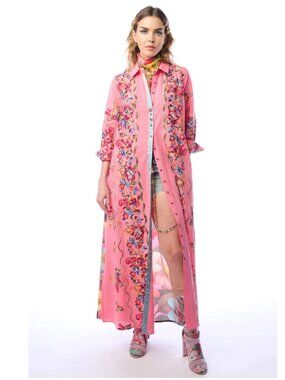 Aratta Beauty Mark Maxi Duster in Rose